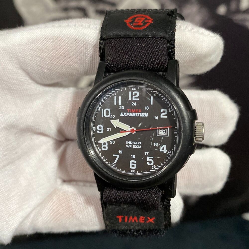 Timex Expedition T40011 Black Fabric Quartz Analog Round Dial Men's Wristwatch